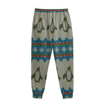 Xmas Penguin Pattern Print Sweatpants