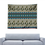 Xmas Penguin Pattern Print Tapestry