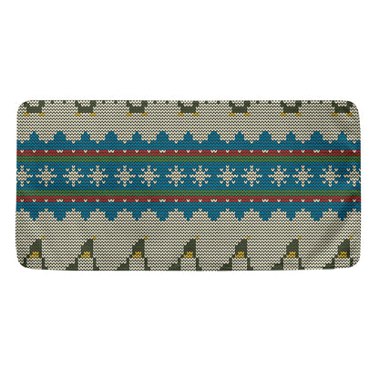 Xmas Penguin Pattern Print Towel