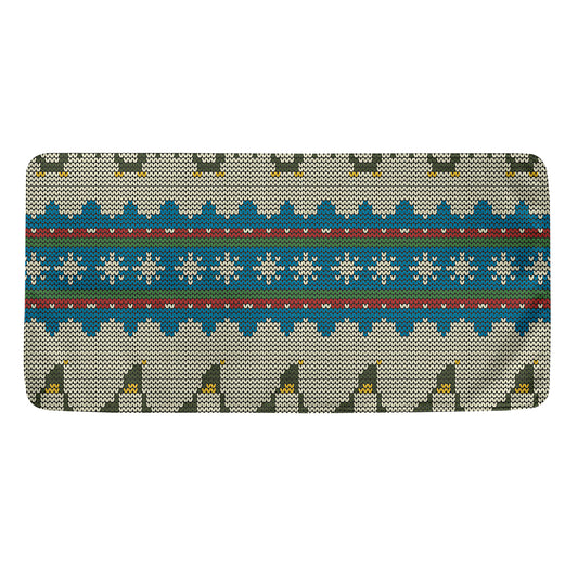 Xmas Penguin Pattern Print Towel