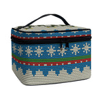Xmas Penguin Pattern Print Travel Makeup Bag
