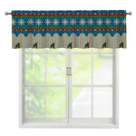 Xmas Penguin Pattern Print Window Valance