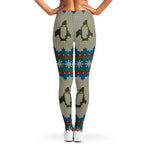 Xmas Penguin Pattern Print Women's Leggings