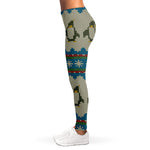 Xmas Penguin Pattern Print Women's Leggings