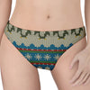 Xmas Penguin Pattern Print Women's Thong