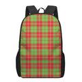 Xmas Plaid Pattern Print 17 Inch Backpack