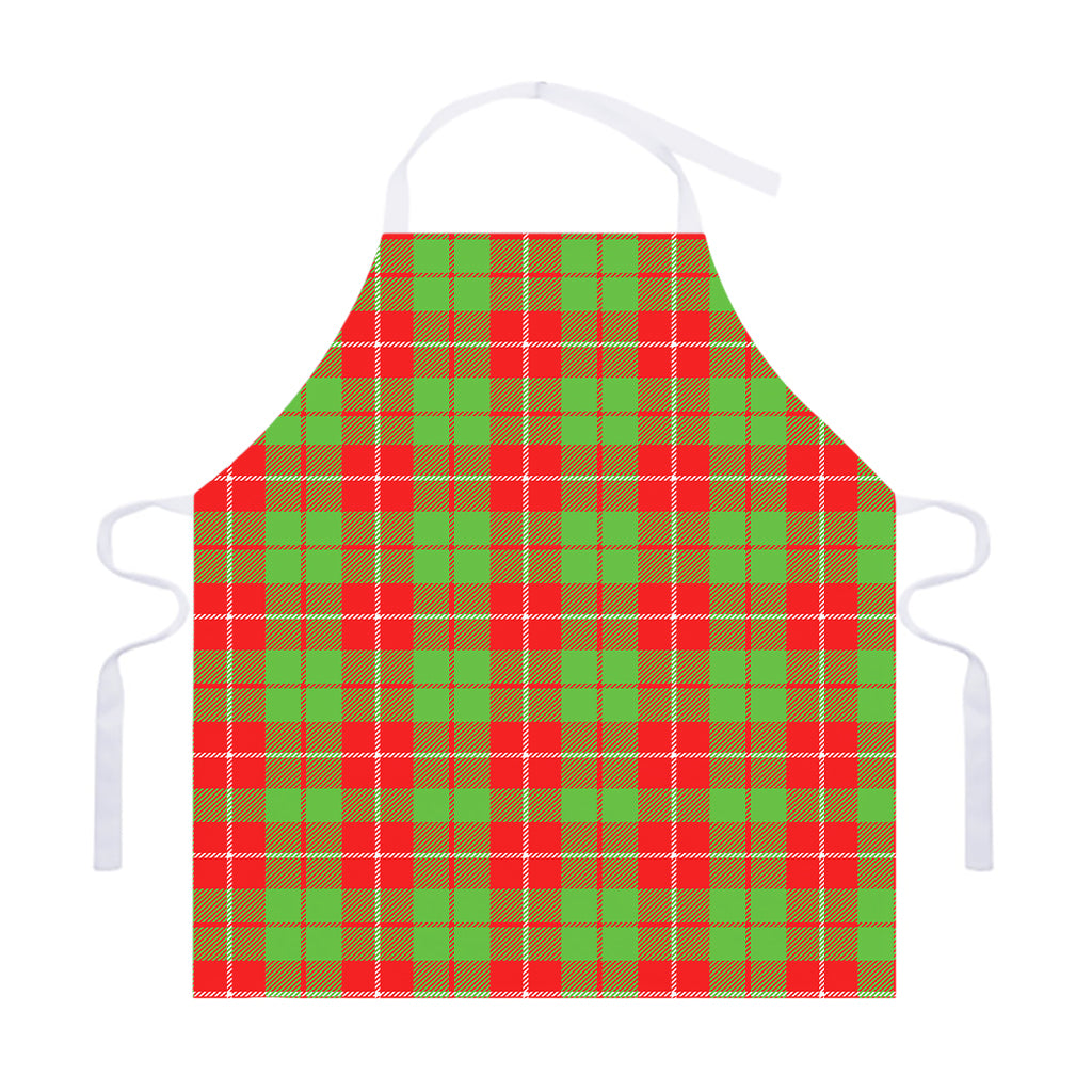Xmas Plaid Pattern Print Adjustable Apron