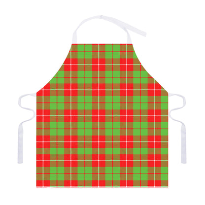 Xmas Plaid Pattern Print Adjustable Apron
