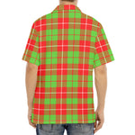 Xmas Plaid Pattern Print Aloha Shirt