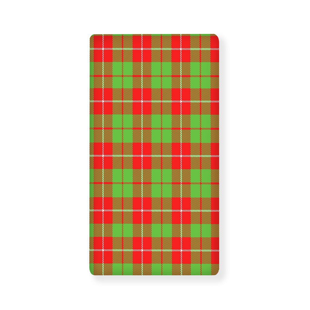 Xmas Plaid Pattern Print Baby Crib Sheet