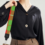 Xmas Plaid Pattern Print Bag Strap