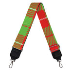 Xmas Plaid Pattern Print Bag Strap