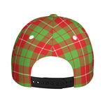 Xmas Plaid Pattern Print Baseball Cap