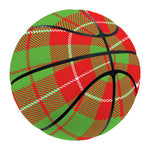 Xmas Plaid Pattern Print Basketball