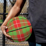 Xmas Plaid Pattern Print Basketball