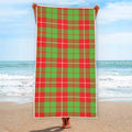 Xmas Plaid Pattern Print Beach Towel