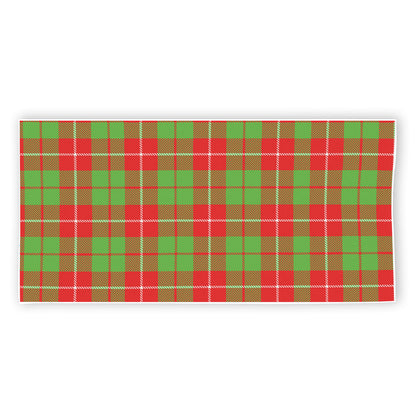 Xmas Plaid Pattern Print Beach Towel