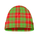 Xmas Plaid Pattern Print Beanie