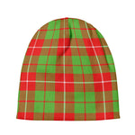Xmas Plaid Pattern Print Beanie