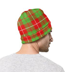 Xmas Plaid Pattern Print Beanie