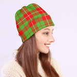 Xmas Plaid Pattern Print Beanie