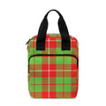 Xmas Plaid Pattern Print Bible Tote Bag