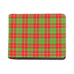 Xmas Plaid Pattern Print Bifold Wallet