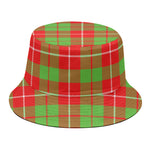 Xmas Plaid Pattern Print Bucket Hat