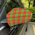 Xmas Plaid Pattern Print Car Side Mirror Covers