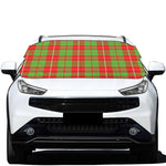 Xmas Plaid Pattern Print Car Windshield Snow Cover
