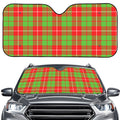 Xmas Plaid Pattern Print Car Windshield Sun Shade