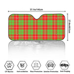 Xmas Plaid Pattern Print Car Windshield Sun Shade