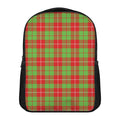 Xmas Plaid Pattern Print Casual Backpack