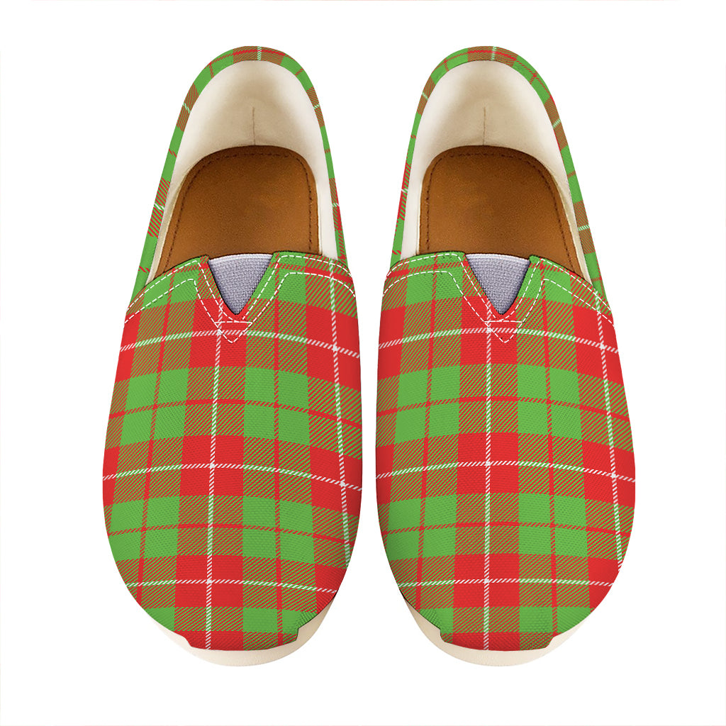 Xmas Plaid Pattern Print Casual Shoes