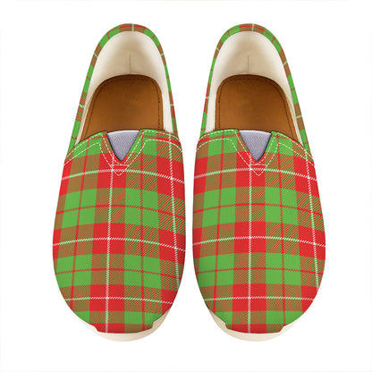 Xmas Plaid Pattern Print Casual Shoes