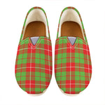 Xmas Plaid Pattern Print Casual Shoes