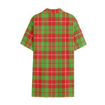 Xmas Plaid Pattern Print Cotton Hawaiian Shirt