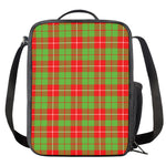 Xmas Plaid Pattern Print Crossbody Lunch Bag
