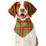 Xmas Plaid Pattern Print Dog Bandana