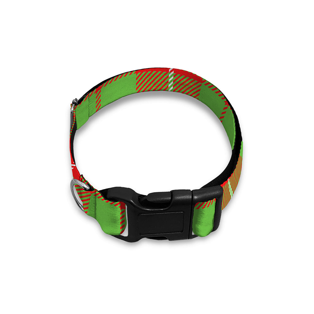 Xmas Plaid Pattern Print Dog Collar
