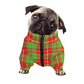 Xmas Plaid Pattern Print Dog Zip Up Jacket