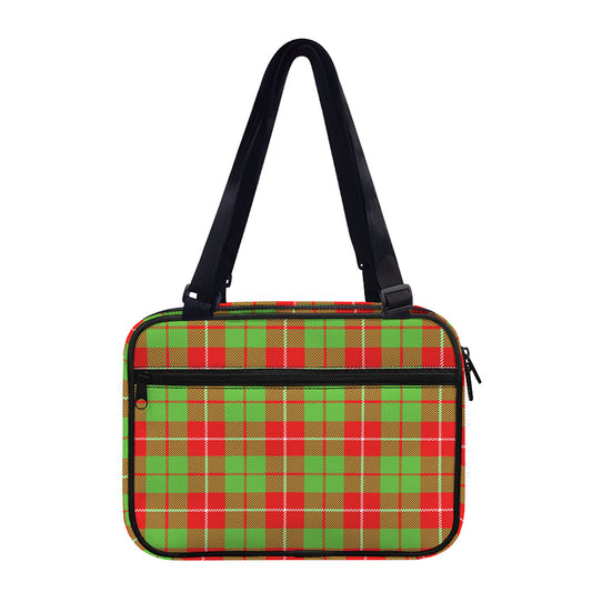 Xmas Plaid Pattern Print Double Strap Bible Bag