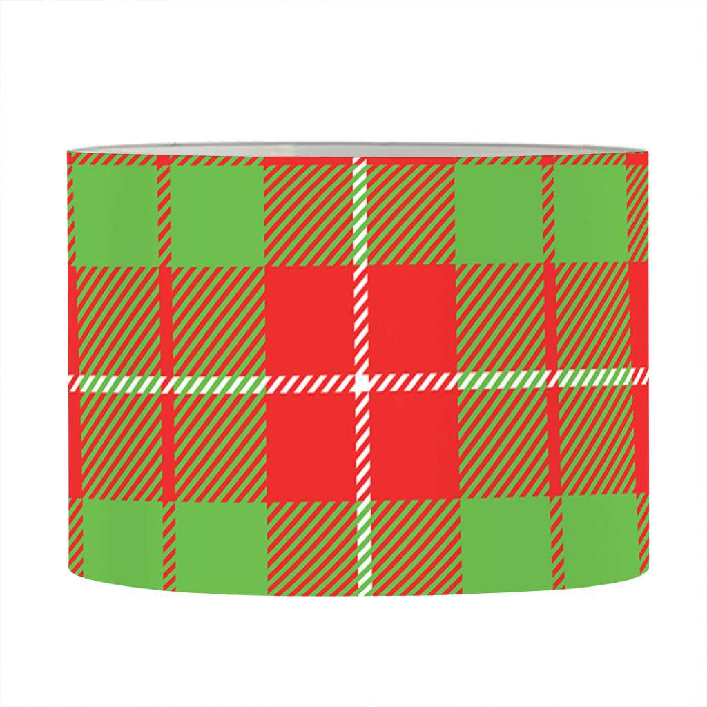 Xmas Plaid Pattern Print Drum Lamp Shade