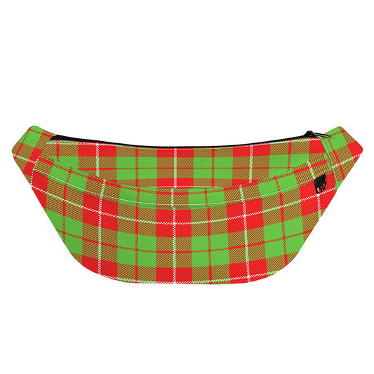 Xmas Plaid Pattern Print Fanny Pack