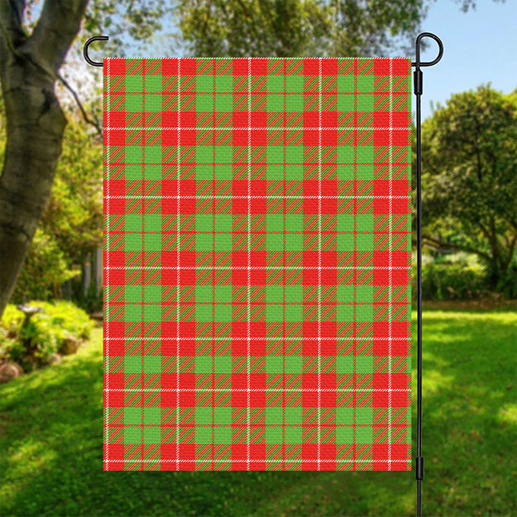 Xmas Plaid Pattern Print Garden Flag