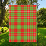 Xmas Plaid Pattern Print Garden Flag
