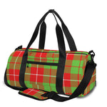 Xmas Plaid Pattern Print Gym Bag
