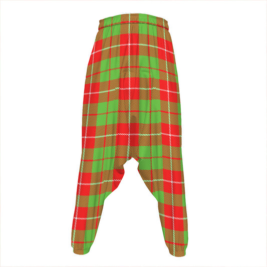 Xmas Plaid Pattern Print Hammer Pants