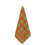 Xmas Plaid Pattern Print Hand Towel