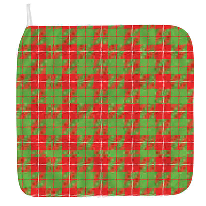 Xmas Plaid Pattern Print Hand Towel